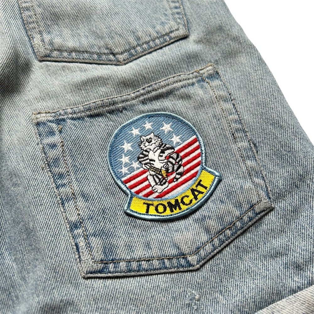 Vintage 90s Guess 29x26 Jeans x Ice Cream Soup Collab Reworked Denim - Picture 4 of 10